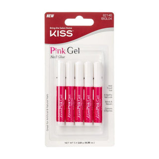 KISS - PINK GEL NAIL GLUE 5 PACK