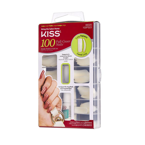 KISS - 100 NAILS ACTIVE LONG SQUARE