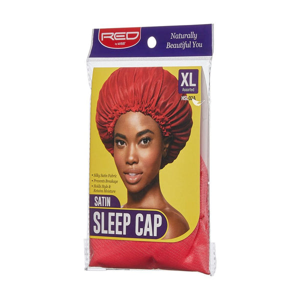 KISS - RED SATIN SLEEP CAP (ASSORTED & X-LARGE)