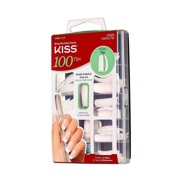 KISS - 100 NAILS WHITE TIP