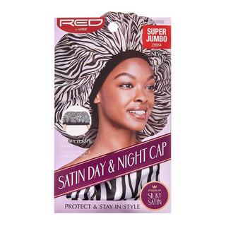 KISS - RED SATIN DAY&NIGHT CAP CAP SUPER JUMBO ZEBRA