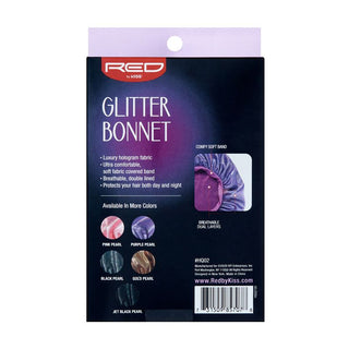 KISS - RED GLITTER BONNET X-LARGE PURPLE PEARL