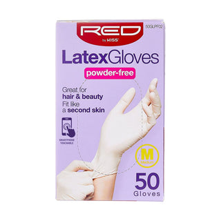 KISS - REDPOWDER-FREE LATEX GLOVES (MEDIUM, 50PAIRS)