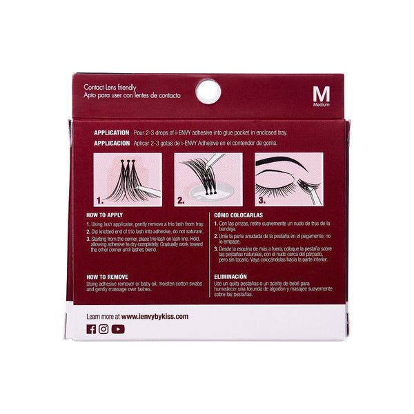 KISS - IEK TRIO ULTRA BLACK INDIVIDUAL EYELASHES - MEDIUM