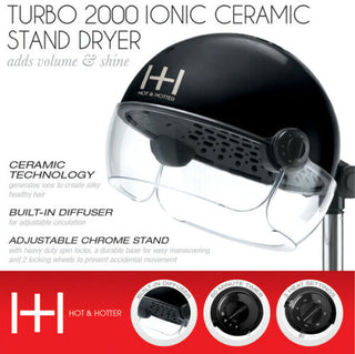 ANNIE - Hot & Hotter Turbo 2000 Ceramic Ionic Stand Dryer