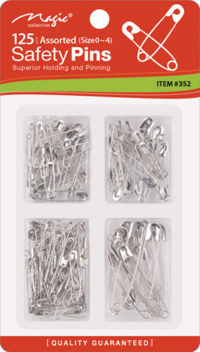 MAGIC COLLECTION - 125 Safety Pins Assorted