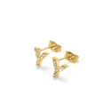 C&L - FAB Gold Stone Initial Earring
