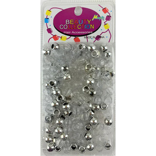 BEAUTY COLLECTION - Round Hair Bead Metallic Silver