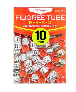 MAGIC COLLECTION - Filigree Tube Bead Silver 36PCs