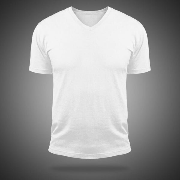 MAGIC COLLECTION - Smooth Cotton V-Neck T-Shirt WHITE