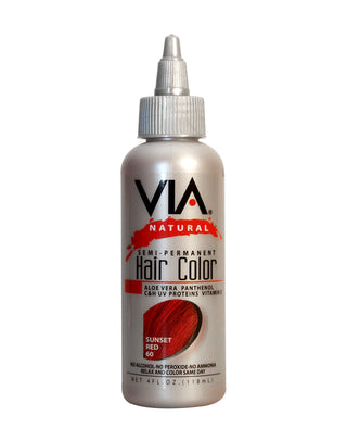 VIA - Natural Semi-Permanent Hair Color SUNSET RED 60