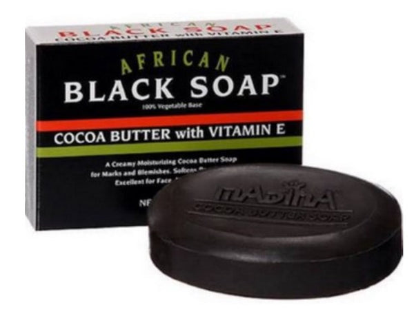 Madina - African Black Soap Cocoa Butter with Vitamin E