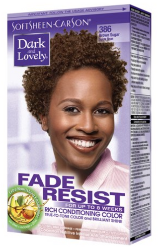 SoftSheen Carson - Dark & Lovely Fade Resist Permanent Hair Dye Kit #386 (BROWN SUGAR)